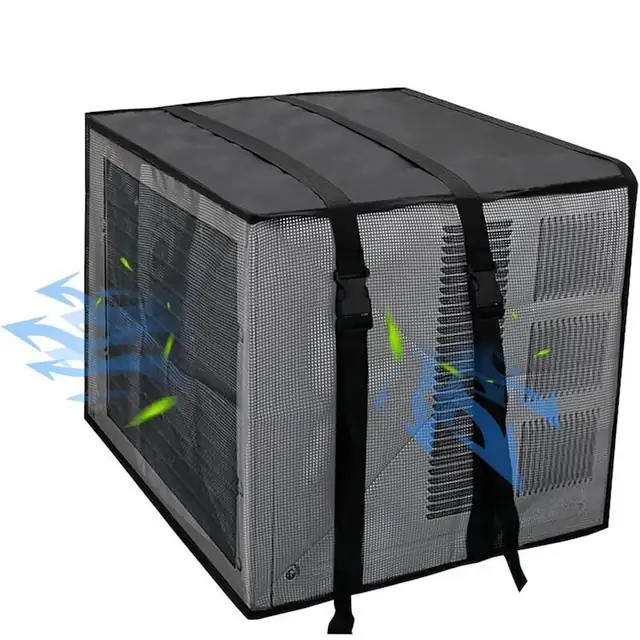 Husa protectie aparat aer conditionat, Oxford, negru, ajustabil, rezistenta, 50x60cm