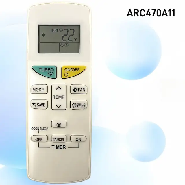 Telecomanda universala de schimb pentru aparatul de aer conditionat DAIKIN ARC470A11 ARC470A16 ARC469A5 ARC455A1 KTDJ002