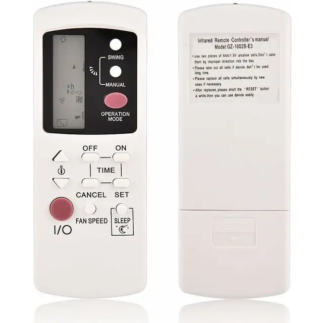 Telecomanda inlocuire / remote pentru aer conditionat GZ-1002B-E3, compatibila cu Galanz GZ-1002A-E3/GZ-1002B-E1/GZ01-BEJ0-000, material ABS, functioneaza cu 2 x AAA, Alb, 1 buc