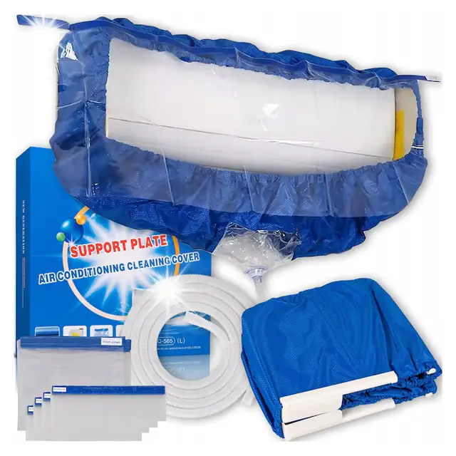 Husa profesionala pentru curatare aer conditionat Fixclima, L 100-130cm, albastru/alb