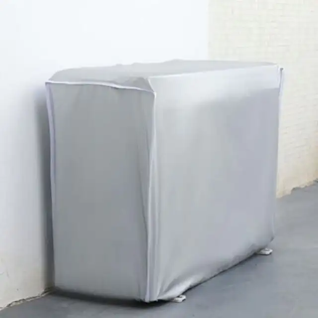 Husa/capac pentru aer conditionat, rezistenta la apa si praf, cu benzi elastice si protectie pe 5 parti, argintiu, 86x32x56 cm