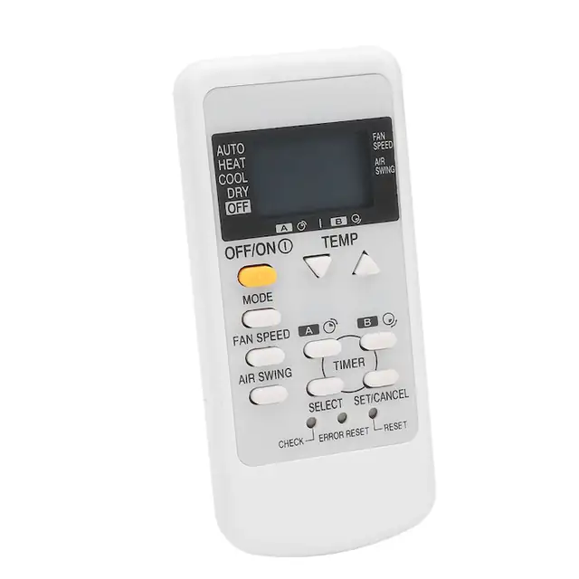 Telecomanda aer conditionat, inlocuitor, ABS, negru, 15x5x2cm