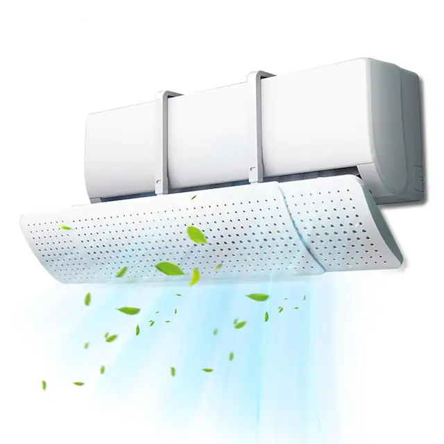 Deflector de vant pentru aer conditionat, Bedee, Deflector de vant pentru aer conditionat rece, Deflector de vant reglabil pentru aer conditionat, Protectie universala retractabila impotriva vantului pentru aer conditionat (1 buc)