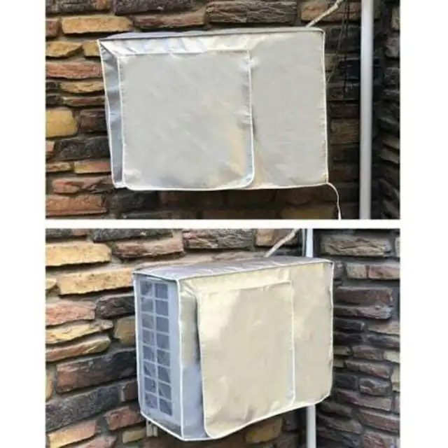 Husa protectie aparat aer conditionat, universal, rezistenta la apa, argintie, 105x40x75cm