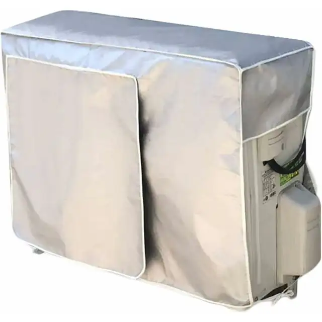 Husa pentru aer conditionat exterior, husa impermeabila pentru aer conditionat, husa anti-praf pentru aer conditionat exterior pentru casa (92 x 35 x 69 cm), argintie, 1 bucata