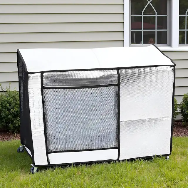 Huse pentru aparate de aer conditionat, huse pentru aparate de aer conditionat de exterior, husa de protectie impermeabila, rezistenta, husa mare pentru aparate de aer conditionat pentru iarna (75CM * 26CM * 57CM)