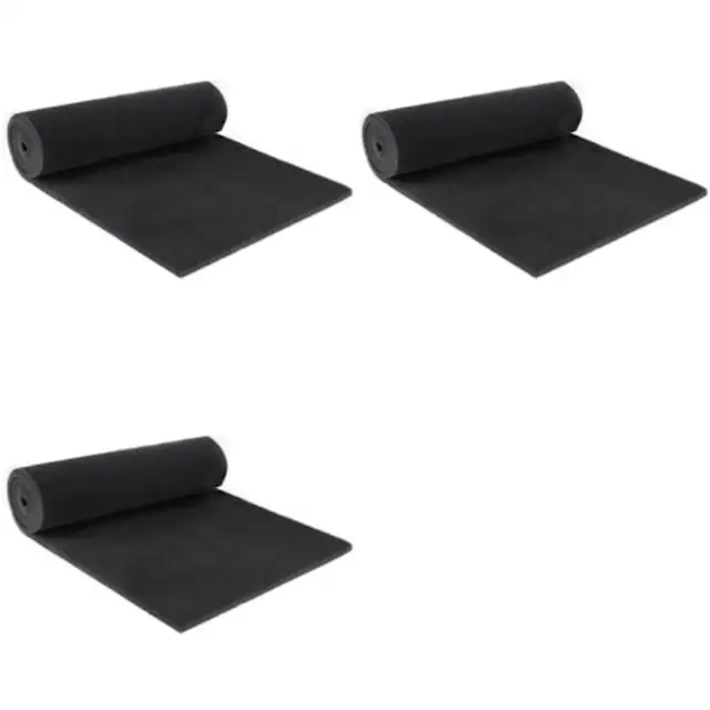 Set 3 filtre spuma pentru aer conditionat, 40x150cm, negru, taieturi personalizate