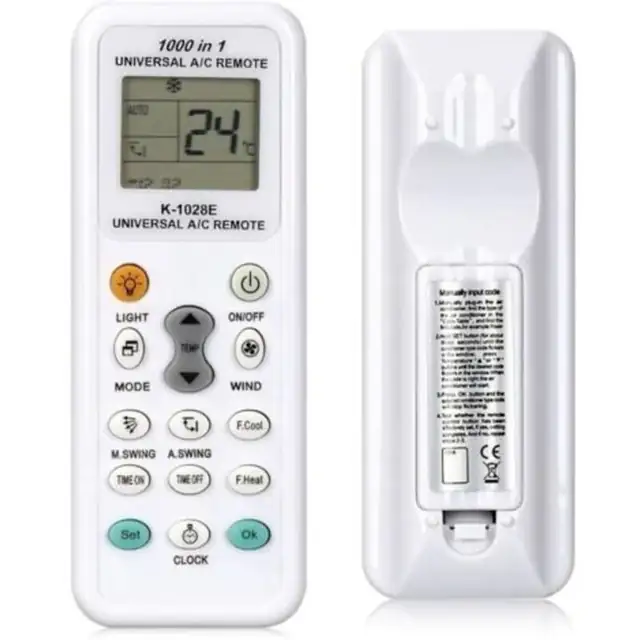 Telecomanda universala aer conditionat, compatibila, LCD, negru