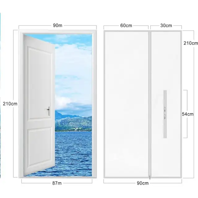 Etansare usa glisanta 90x210 cm pentru aer conditionat portabil, protectie insecte, usor de instalat