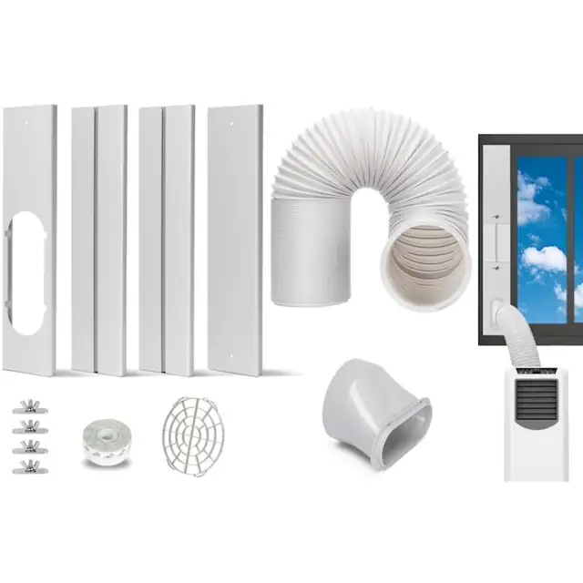 Kit universal ventilatie pentru aer conditionat portabil, panouri reglabile, furtun 15cm, multicolor