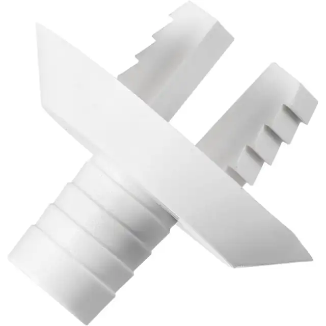 Conector furtun, plastic, pentru aparat aer conditionat, alb, 53x46mm