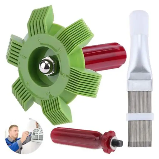 Pieptene pentru aer condiționat, 2 piese, aripioare din inox, compact