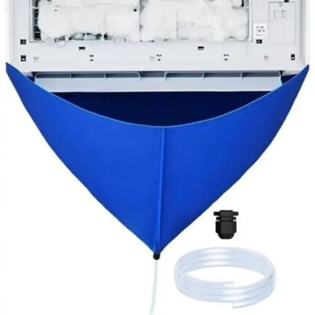 Husa protectie aer conditionat, set reutilizabil, bariera praf si apa, furtun 200cm