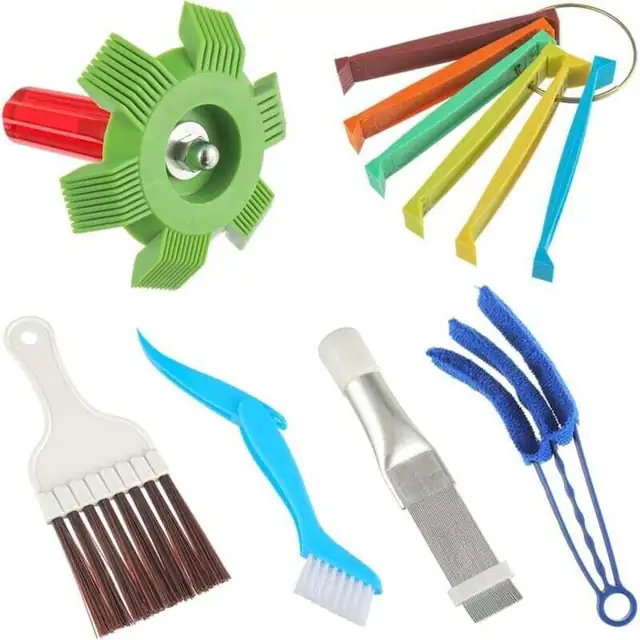 Set curatare aer conditionat 6 piese, pieptene, perii multicolor