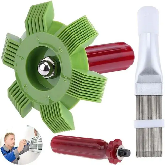 Set 2 unelte pentru curatare si indreptare fin radiator aer conditionat, plastic, ajustabil