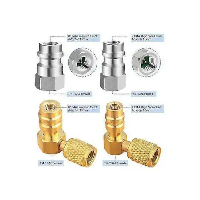 Kit adaptor conversie aer conditionat 90 grade, metal, albastru-rosu, universal