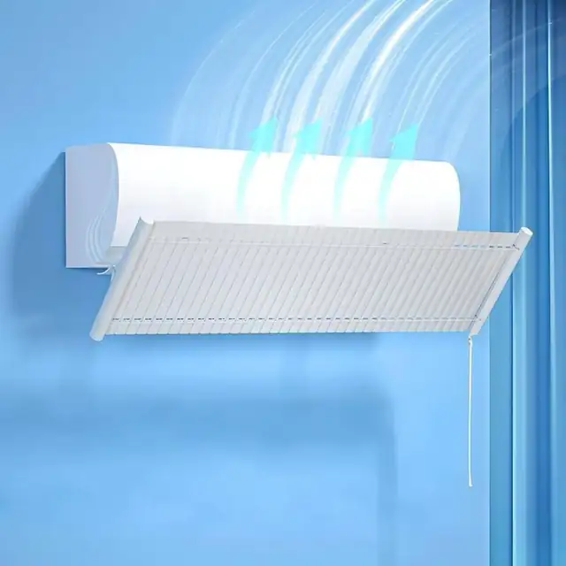 Deflector universal aer conditionat reglabil alb metalic 30x15cm