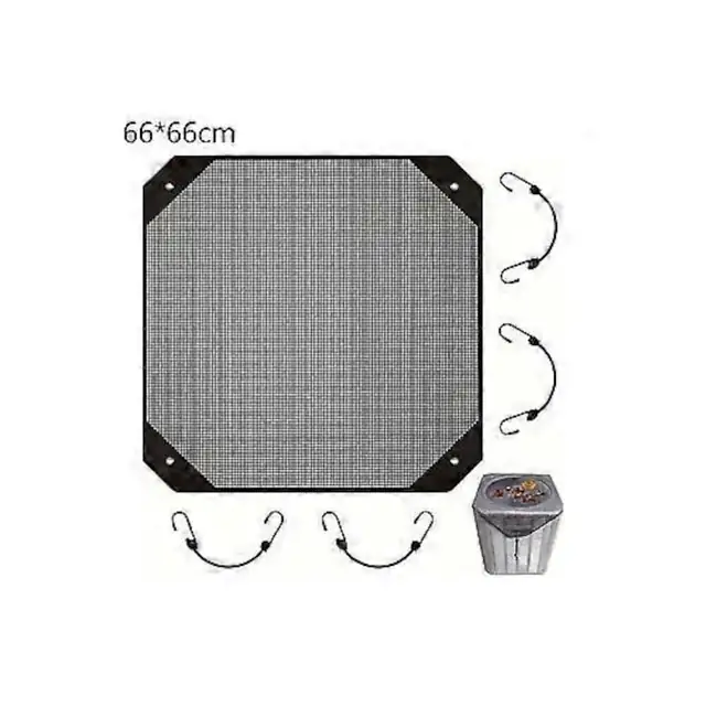 Husa protectie aparat aer conditionat, rezistenta la intemperii, plasa ventilata, 66x66cm-91x91cm, negru