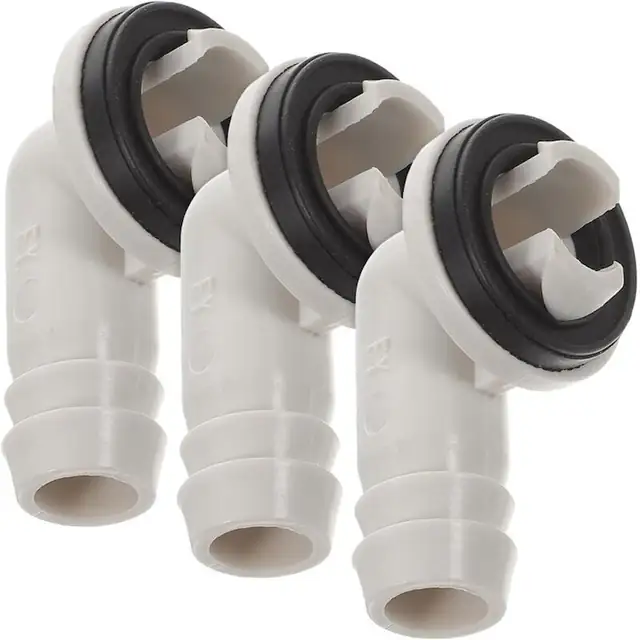 Set 3 adaptoare racord evacuare aer conditionat 15mm, ABS cauciuc, 4.5x3x2.7cm