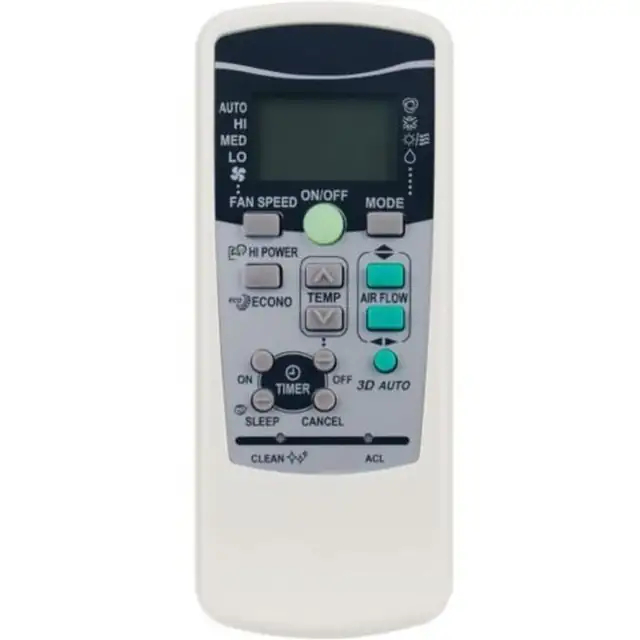 Telecomanda universala pentru aer conditionat, model RKX502A001, ABS, negru, 10m raza actiune