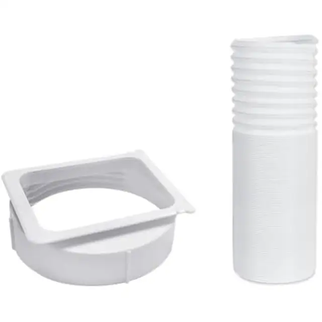 Kit furtun evacuare aer conditionat, extensibil 28-150cm, rezistent la caldura, 15cm diametru, negru
