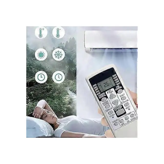 Telecomanda inlocuire aer conditionat, alb, 2xAAA, ABS