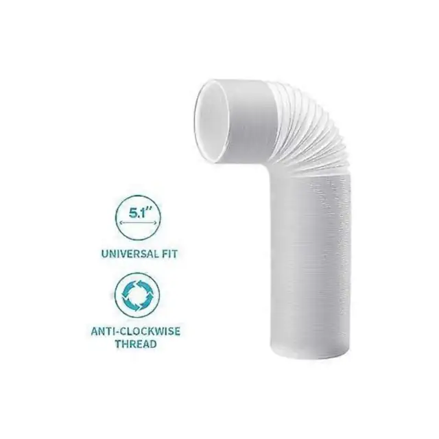 Furtun evacuare aer conditionat, PVC, alb, 13x200cm