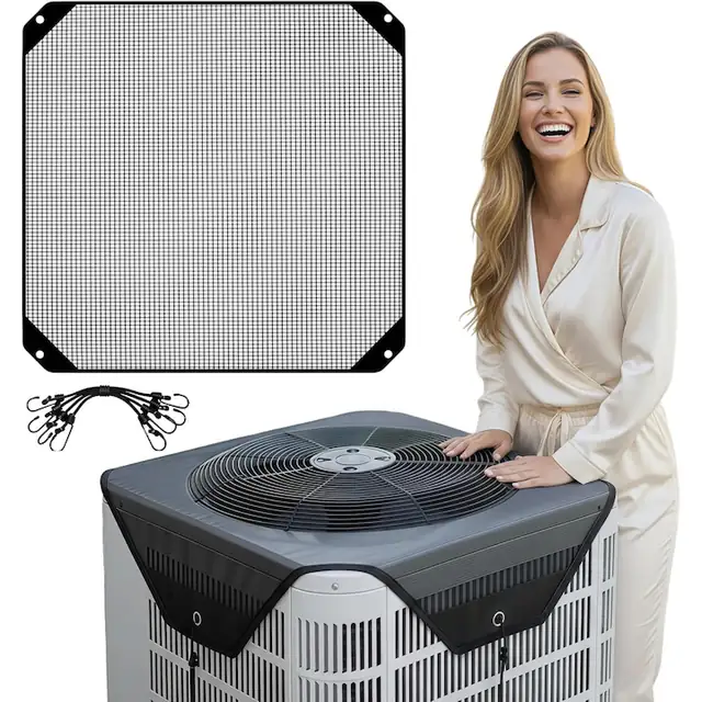 Husa protectie universala pentru aparat aer conditionat, plasa rezistenta, 32x32cm