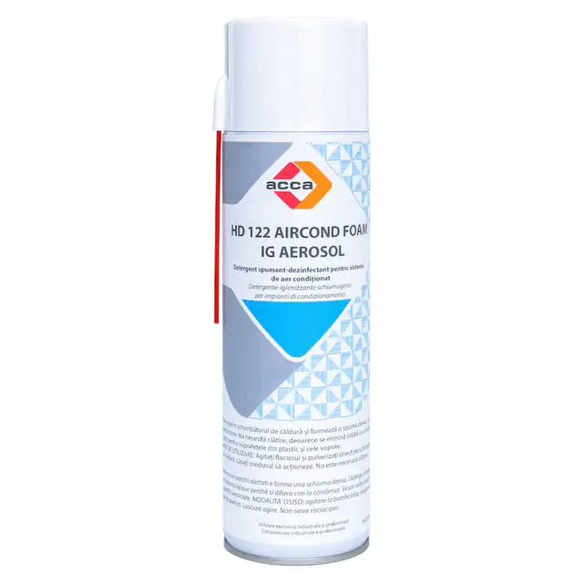 Spuma profesionala igienizare aer conditionat HD 122 Aircond Foam IG, curatare si eliminare mirosuri, aerosol instalatii AC, 500 ml made in Italy
