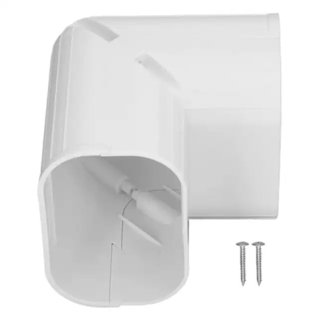 Capac PVC cot pentru set conducte aer conditionat, rezistent, decorativ, universal, alb, 5-10HP