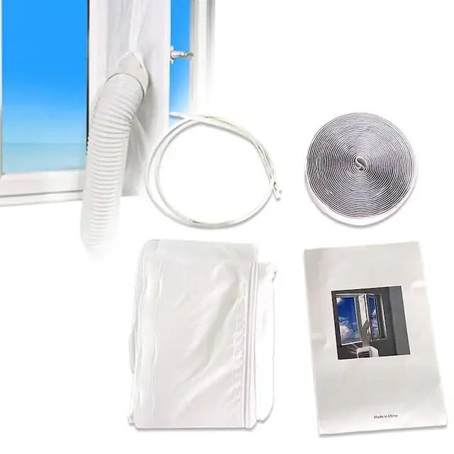 Set etansare fereastra pentru aer conditionat portabil, uscator rufe, 300cm, alb