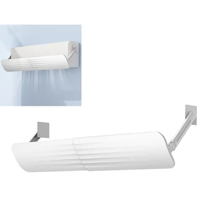 Deflector aer conditionat universal reglabil retractabil, alb, 60x20cm