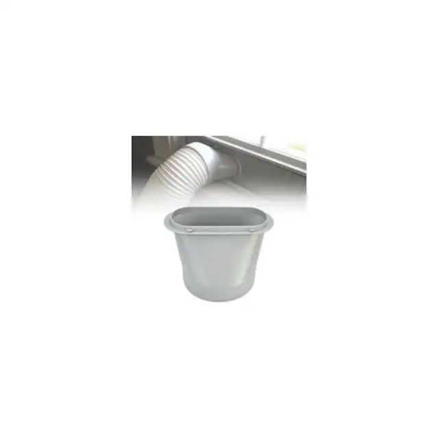 Adaptor furtun evacuare aer conditionat 15cm ABS gri-alb 21.5x15x7.5cm