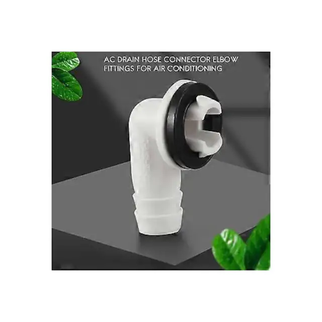 Conector furtun drenaj aer conditionat, PVC, alb-gri, 15mm x 45mm