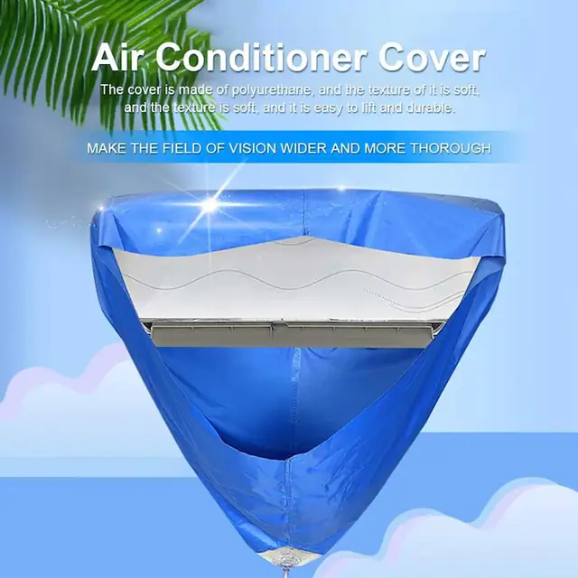 Husa transparenta pentru aer conditionat, protectie, furtun 2.5m, marimi S si L