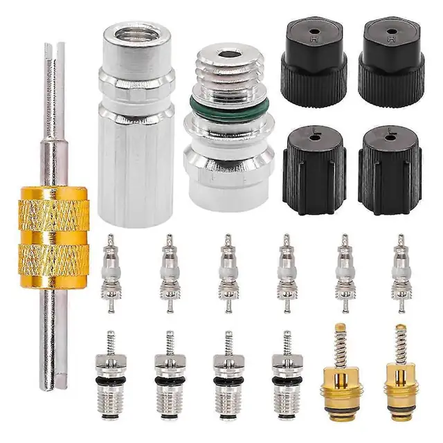 Set 19 piese valve aer conditionat, metal, multicolor, 19 piese