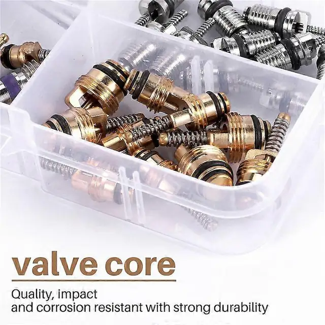 Set 40 piese valve aer conditionat auto metalice universale multicolor