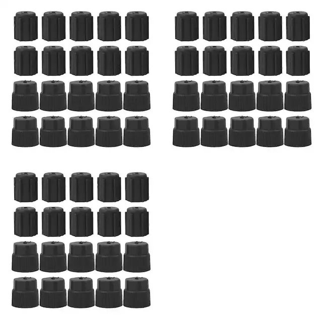Set 60 capace port incarcare sistem aer conditionat auto, plastic, negru, 16x13mm