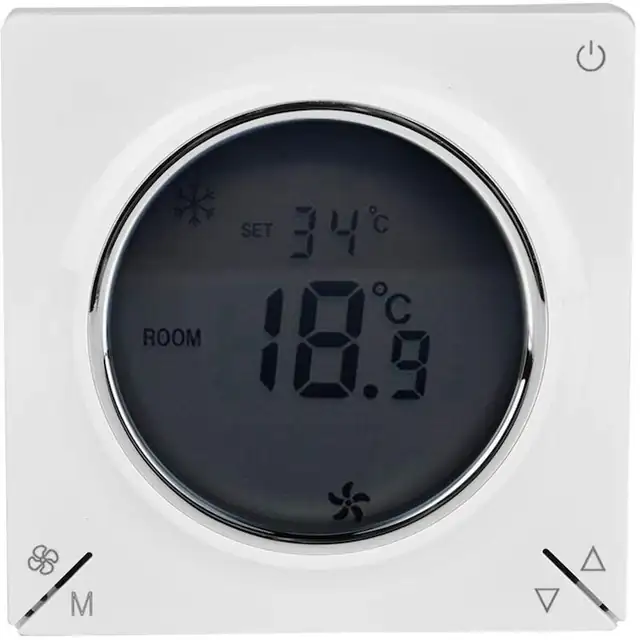 Termostat digital pentru aer conditionat, control temperatura, alb, 8.6x8.6x1.3cm
