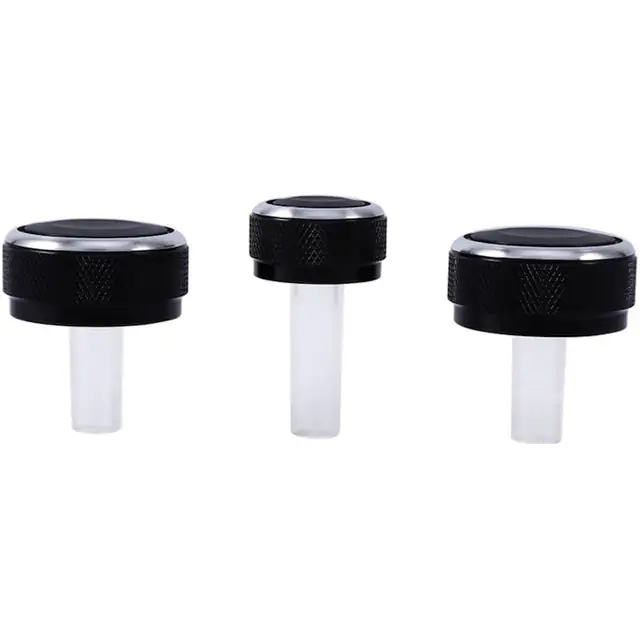 Set 3 butoane control aer conditionat negru aluminiu 4.3x5cm 3.1x5.5cm