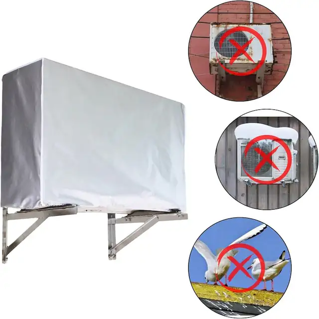 Husa de protectie impermeabila pentru aparatul de aer conditionat, protectie impotriva zapezii si soarelui (94 × 40 × 73 cm)