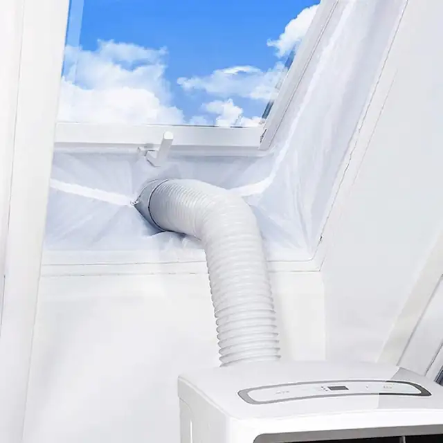 Etansare universala pentru aer conditionat portabil, impermeabila, economisire energie, negru