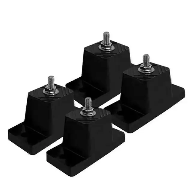 Set 4 tampoane amortizoare TPU pentru aer conditionat, antiderapant, rezistent, negru