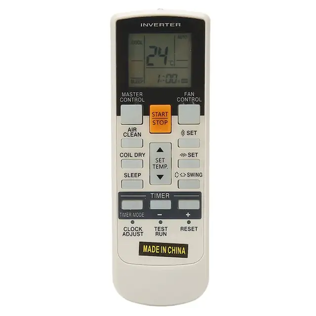 Telecomanda aer conditionat, compatibil Fujitsu AR-RY12/AR-RY18/AR-RY19/AR-RY14/AR-RAH2U/AR-RAC1C/AR-RY17/AR-RY16/AR-RY15, telecomanda de inlocuire multifunctionala, afisaj clar, functioneaza cu 2 x AAA, carcasa ABS durabila, alb/bej, 1 buc