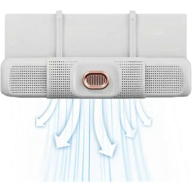 Deflector aer conditionat reglabil 74-98cm, aromaterapie, anti-condens, alb