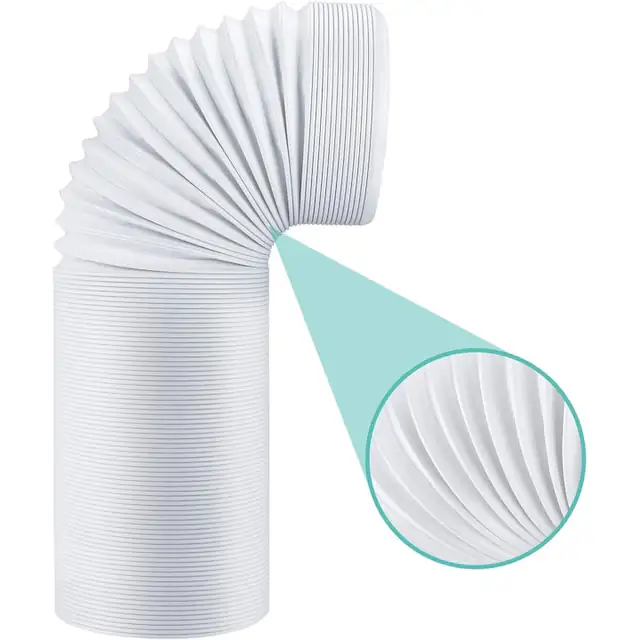 Furtun portabil pentru aer conditionat, diametru 13 cm, furtun de evacuare flexibil din PP, tub de ventilatie universal, kit furtun de evacuare pentru aer conditionat, extractor de aer, lungime reglabila de la 32 la 150 cm