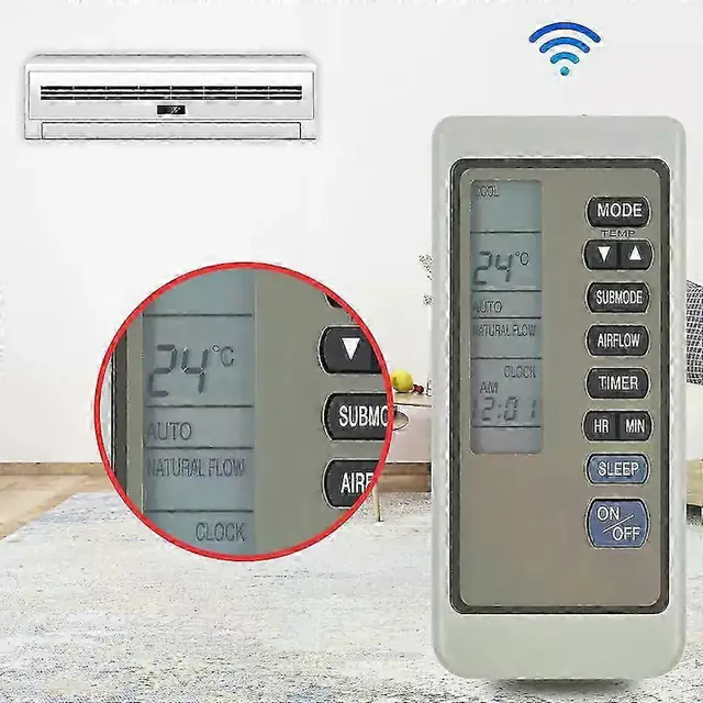 Telecomanda aparat aer conditionat RKN502A, ABS, alb, 28x13.5x5cm