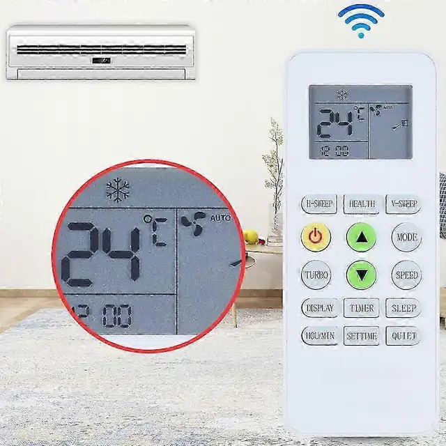 Telecomanda aparat aer conditionat KKG12A-C1, ABS, alb, 28x13.5x5cm