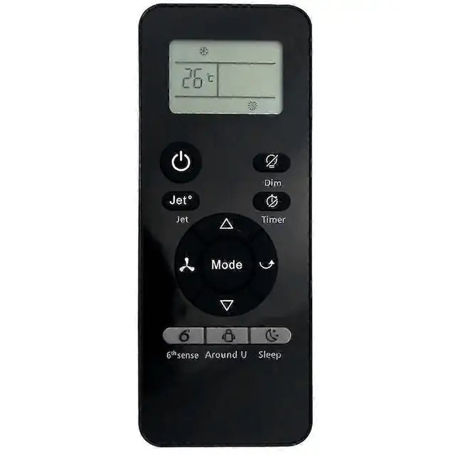 Telecomanda inlocuire aer conditionat, negru, 2xAAA, ABS