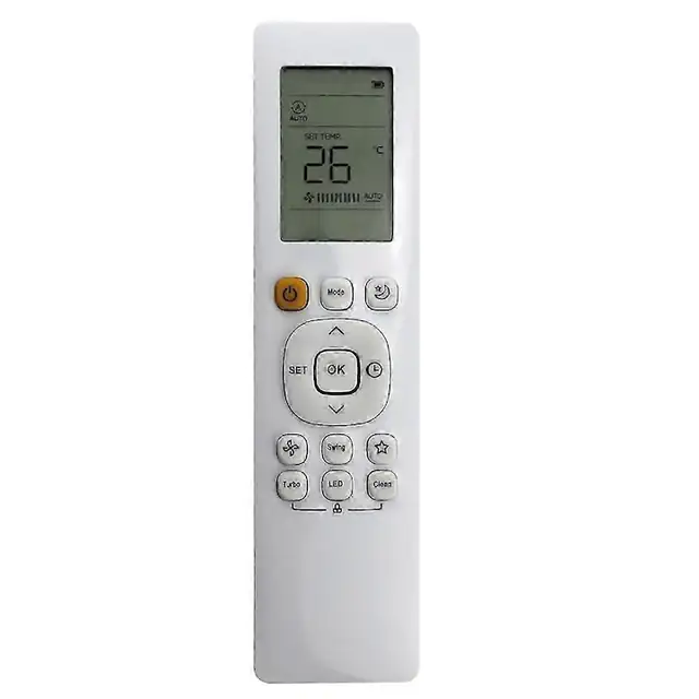 Telecomanda inlocuire aer conditionat, alb, plastic, 2xAAA